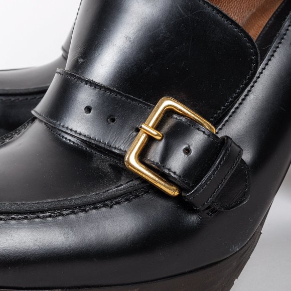 Marni Heeled Platform Leather Moccasins - Picture 7 of 9